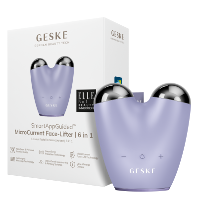 Мікрострумовий підтягувач обличчя GESKE MicroCurrent Face-Lifter 6 в 1 фіолетовий